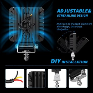 LED фар универсален 12V 24V